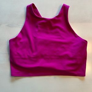 Athleta Conscious Crop Bra L (A-C) Electric Fuchsia